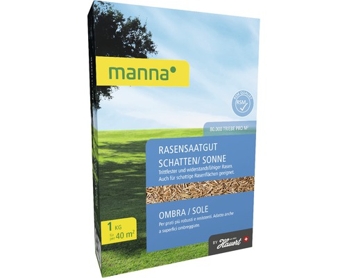 Rasensamen Manna Saat Sonnen- & Schattenrasen 1 kg 40 m²