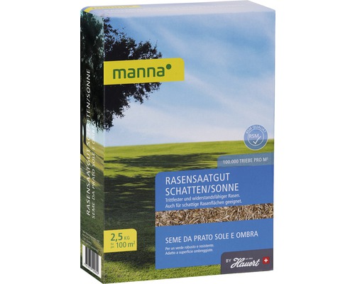 Rasensamen Manna Saat Sonnen- & Schattenrasen 2,5 kg 100 m²