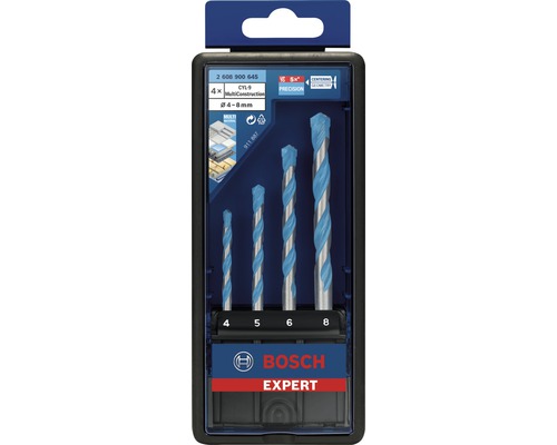 Bosch Expert CYL-9 Multi Construction Bohrer Set, vierteilig, Größen 4 bis 8 Millimeter