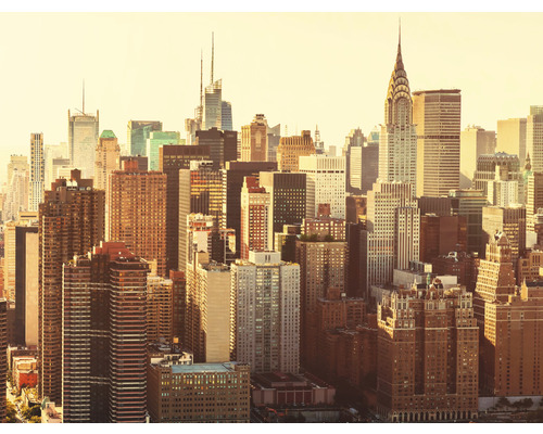 Papier peint panoramique intissé HRBP000064 New York 5 pces 243 x 184 cm Horizon de la ville de New York avec des gratte-ciel
