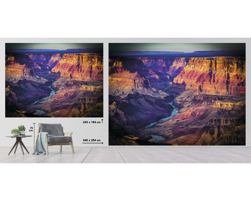 Image murale avec motif du Grand Canyon pour les espaces intérieurs