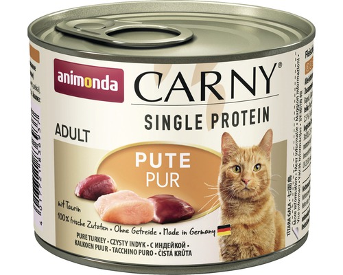 Pâtée pour chats animonda CARNY Single dinde pur 200 g