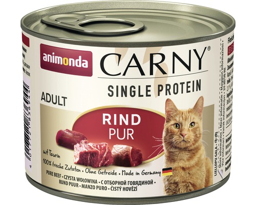Pâtée pour chats animonda CARNY Single bœuf pur 200 g