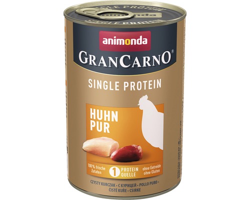Pâtée pour chien animonda Gran Carno Single Protein poulet pur 400 g