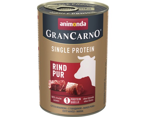 Pâtée pour chien animonda Gran Carno Single Protein bœuf pur 400 g