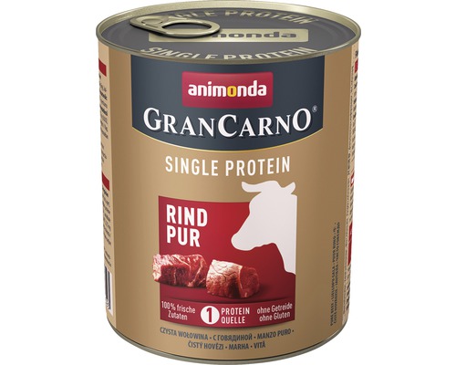 Pâtée pour chien animonda Gran Carno Single Protein bœuf pur 800 g