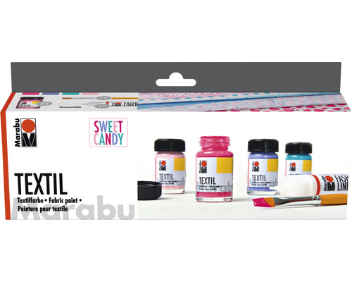 Marabu Textil Trend-Set "Sweet Candy" 4x 15ml