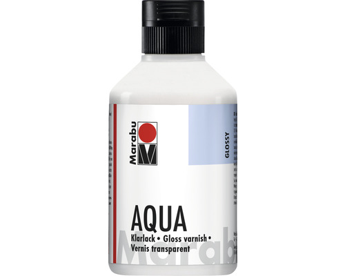 Vernis transparent Marabu à base d'eau 250 ml Bouteille de vernis transparent brillant Aqua de Marabu