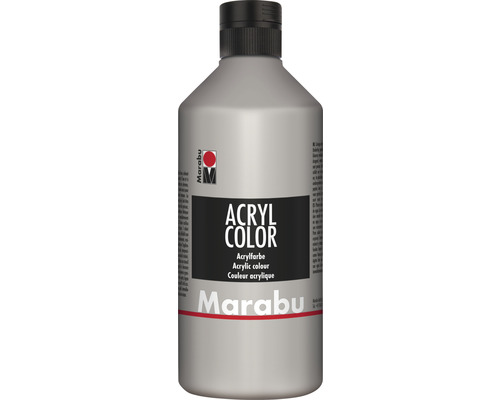 Peinture acrylique Marabu Acryl Color argent 082 500 ml Peinture acrylique en bouteille