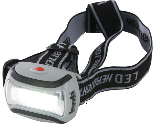 Lampe frontale COB LED 190 lm gris - noir