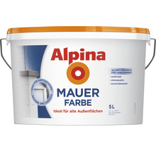 Alpina Mauerfarbe im 5 Liter Eimer für Aussenbereiche