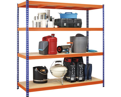 Étagère de rangement à quatre niveaux avec divers objets