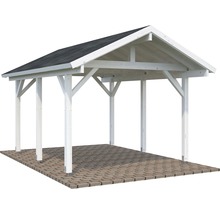 Freistehender Carport aus Holz mit Dach