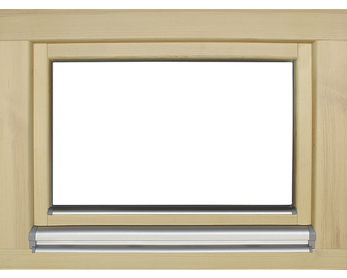 Fenêtre en bois avec rail de guidage pour volet roulant