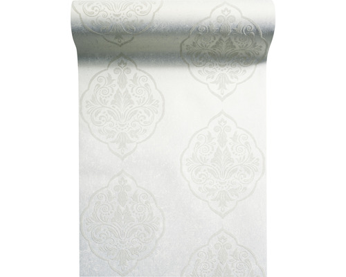 Papier peint intissé 87168-HOR Pure & Noble IV Glasperle Rosaly Cloud Rouleau de papier peint avec motif ornemental