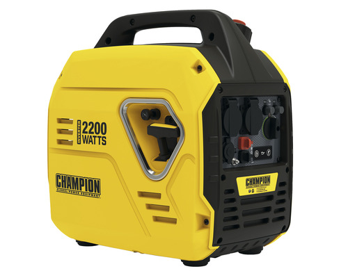 Groupe électrogène Inverter 92001i essence 2200W 2x 230V - The Mighty Atom! Générateur onduleur jaune 2200 watts de Champion