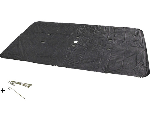 Bâche de recouvrement pour trampoline de sol EXIT rectangulaire 305 x 519 cm noir