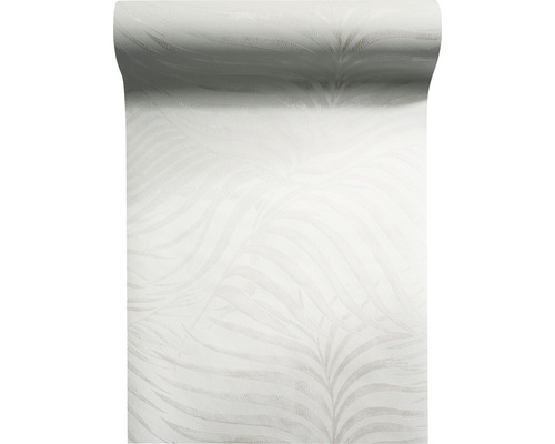 Papier peint intissé 67534-HOR Pure & Noble IV Olivia Grey Rouleau de papier peint avec motif de feuilles
