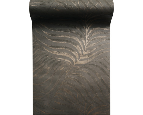 Papier peint intissé 67533-HOR Pure & Noble IV Olivia Mocha Copper Rouleau de papier peint à motif végétal