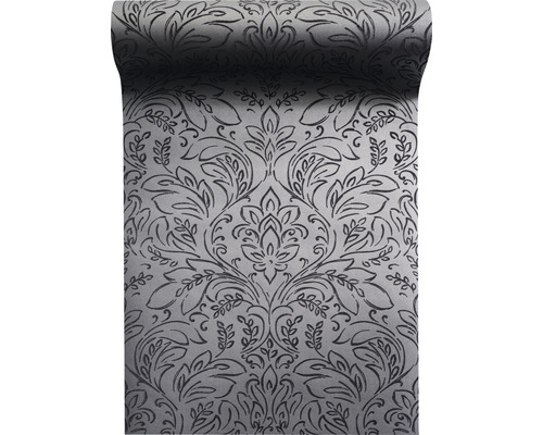 Papier peint intissé 87124-HOR Pure & Noble IV Flock Leila velours Charcoal