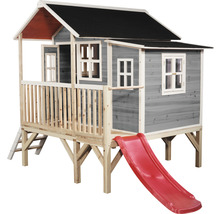 Cabane en bois, cabane de jeux, cabane de jeux pour enfants EXIT Loft 350 gris-thumb-3