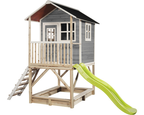Maisonnette avec toboggan et bac à sable pour le jardin