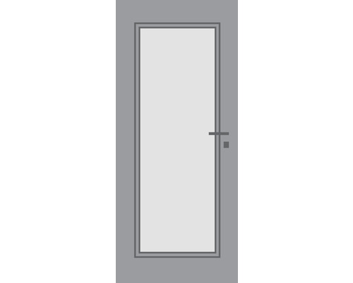 Porte intérieure avec insert en verre et poignée de porte