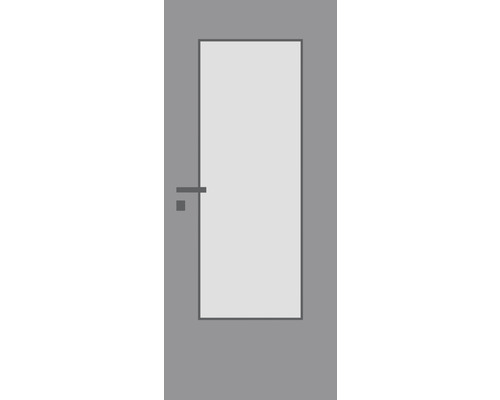 Porte intérieure Pertura Soley laque gris noble 73,5x198,5 cm droite avec découpe G3 (sans verre)
