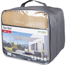 Voile d'ombrage rectangulaire Windhager CAPRI 4,0 x 5,0 m, HDPE 225 g/m² perméable au vent et à l'eau, rouge