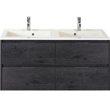 Waschtischunterschrank mit zwei Waschbecken und vier Schubladen