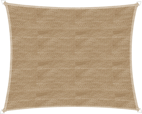 Voile d''ombrage rectangulaire en tissu avec œillets métalliques aux coins