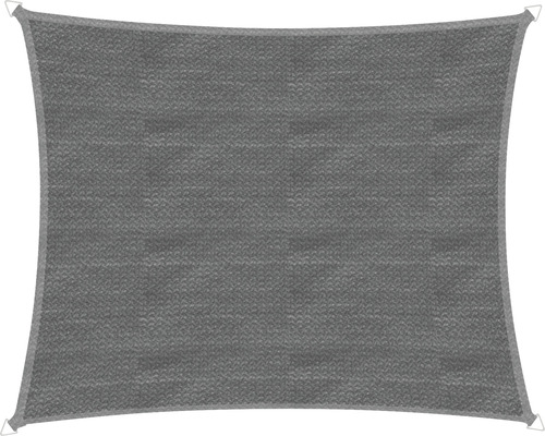 Voile d''ombrage rectangulaire en tissu avec anneaux de fixation