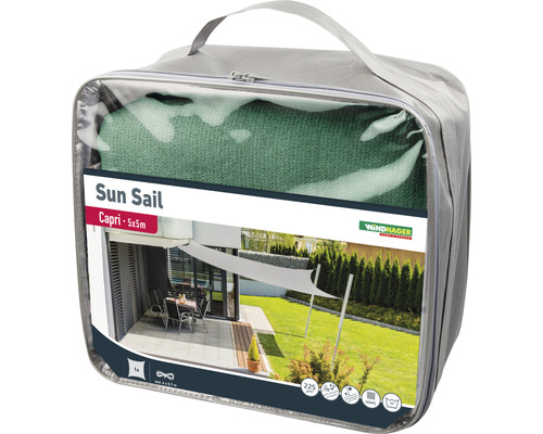 Windhager Sonnensegel Capri 5x5 Meter in Tragetasche