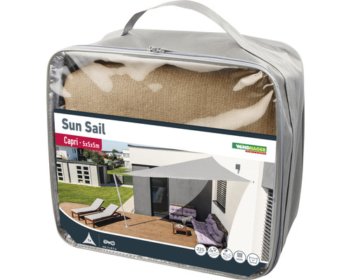 Verpackte Windhager Sonnensegel Capri 5x5x5 Meter
