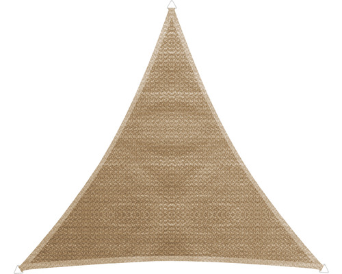 Dreieckiges Sonnensegel aus Stoff mit Befestigungsringen
