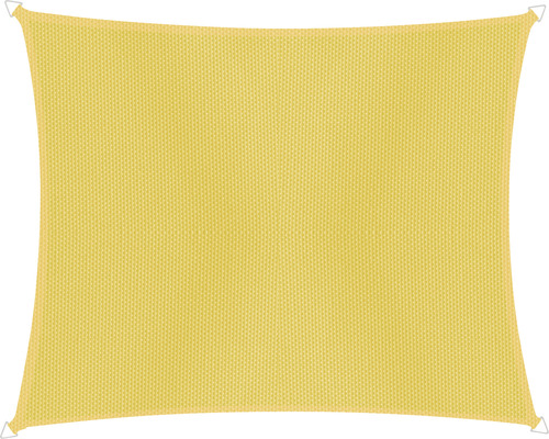 Voile d''ombrage rectangulaire en tissu jaune