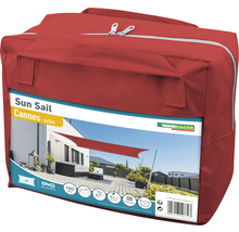 Windhager Sonnensegel Cannes 4x5 Meter in roter Tragetasche