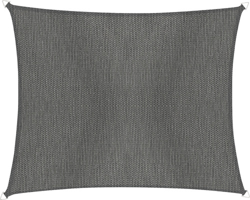 Rechteckiges Sonnensegel aus Stoff mit Metallösen an den Ecken