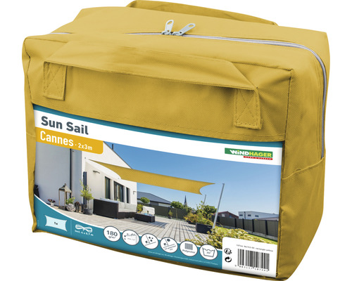 Verpackte Windhager Sonnensegel Cannes 2 x 3 Meter