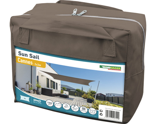 Verpackte Windhager Sonnensegel Cannes 2 x 3 Meter