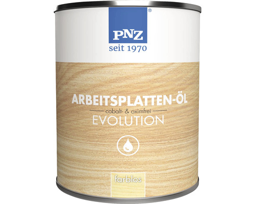 Huile pour plan de travail PNZ evolution incolore 250 ml Huile pour plans de travail PNZ incolore dans un seau métallique