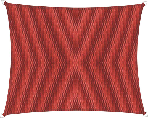 Voile d''ombrage rectangulaire en tissu avec anneaux de fixation
