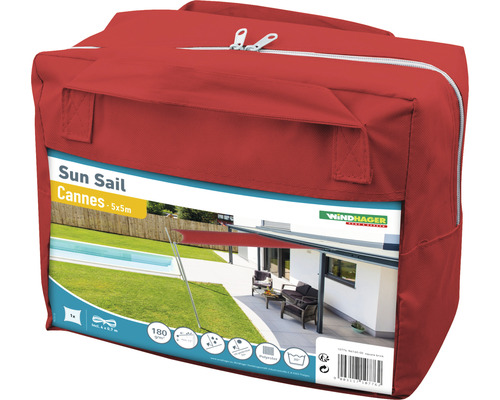 Verpackte Windhager Sonnensegel Cannes 5x5 Meter