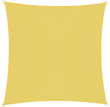 Voile d'ombrage Cannes carré 4m jaune