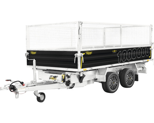 Rehausse de grille en acier Humbaur pour Tipper S 1500 2300 mm x 1500 mm x 600 mm Remorque Humbaur avec rehausse grillagée et inscription 1000000