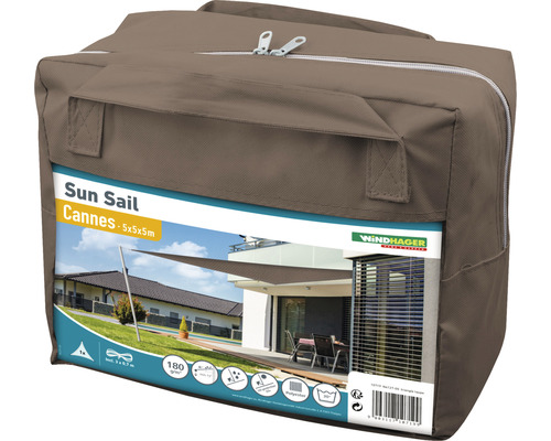 Verpackung des Windhager Sonnensegels Cannes 5x5x5 Meter