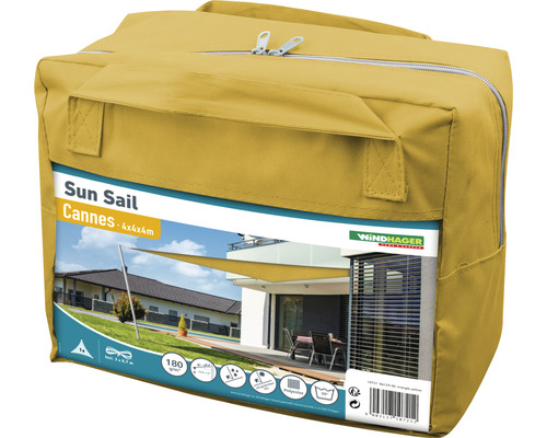 Verpackung eines Windhager Sonnensegels Cannes 4x4x4 Meter