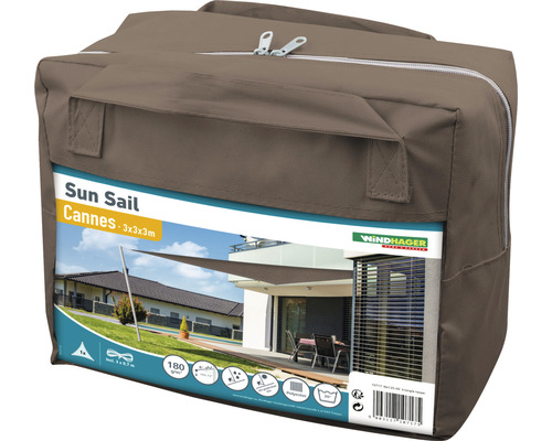 Verpackung für Windhager Sonnensegel Cannes 3x3x3 Meter