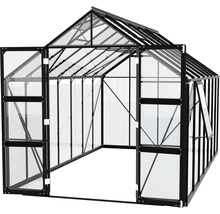 Gewächshaus Vitavia Olymp 11500 Einscheibensicherheitsglas 3 mm 257 x 448 cm schwarz