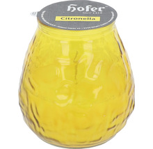 Bougie dans un verre bougie parfumée citronnelle h 10 cm jaune-thumb-0